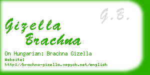 gizella brachna business card